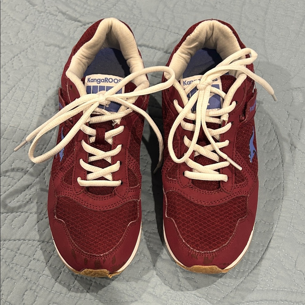 kangaROOS Women's Burgundy and Blue Athletic Shoes